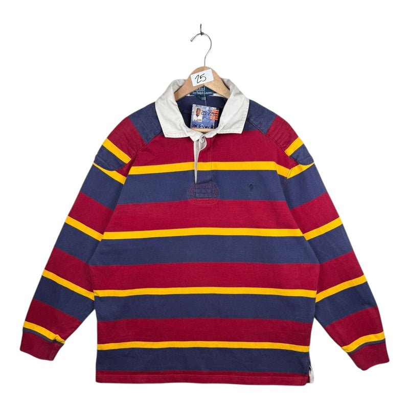 Vintage Polo Ralph Lauren Striped Rugby Long Sleeve Polo Rugby