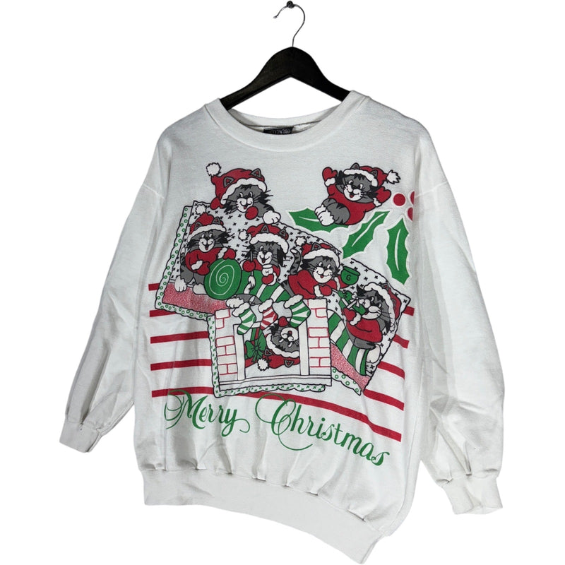 Vintage Kittens Christmas Crewneck 90s