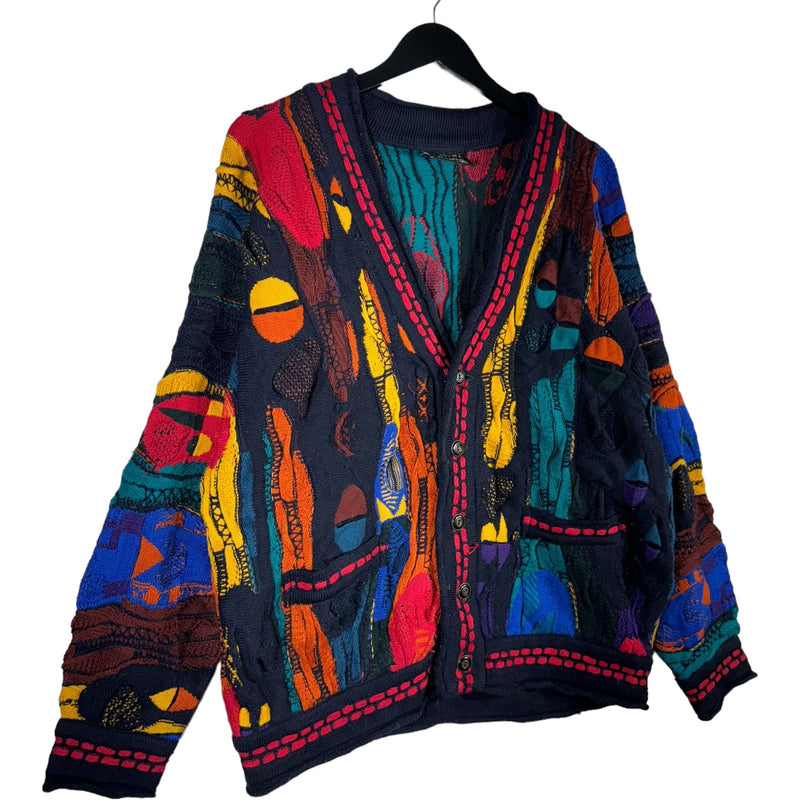 Vintage Coogi 3D Knit Cardigan Sweater