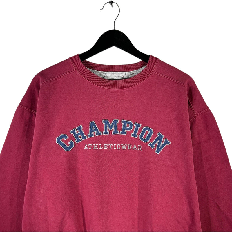 Vintage Champion Spellout Logo Crewneck