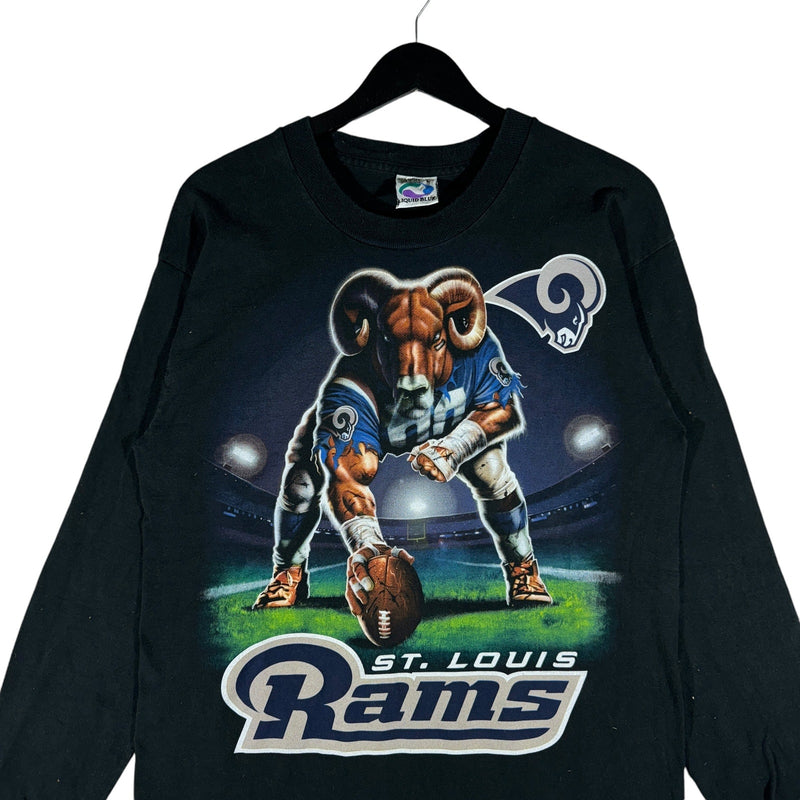 Vintage Liquid Blue St. Louis Rams NFL Long Sleeve 90s