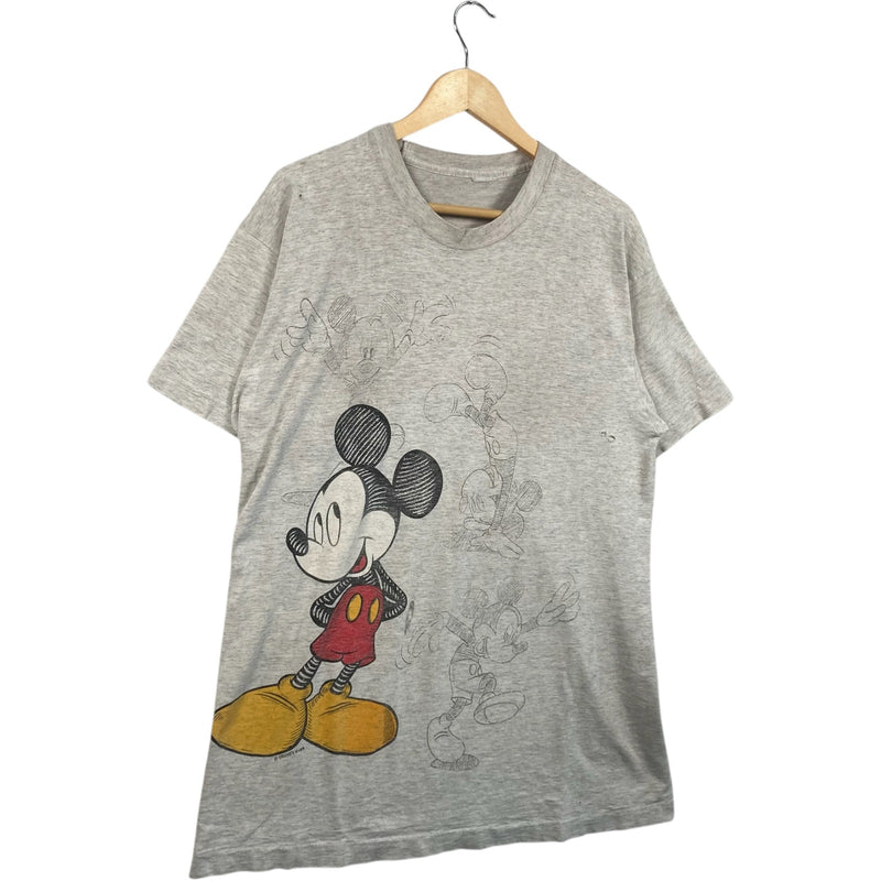 Vintage Disney Retro Mickey Mouse Sketch Full Body Tee