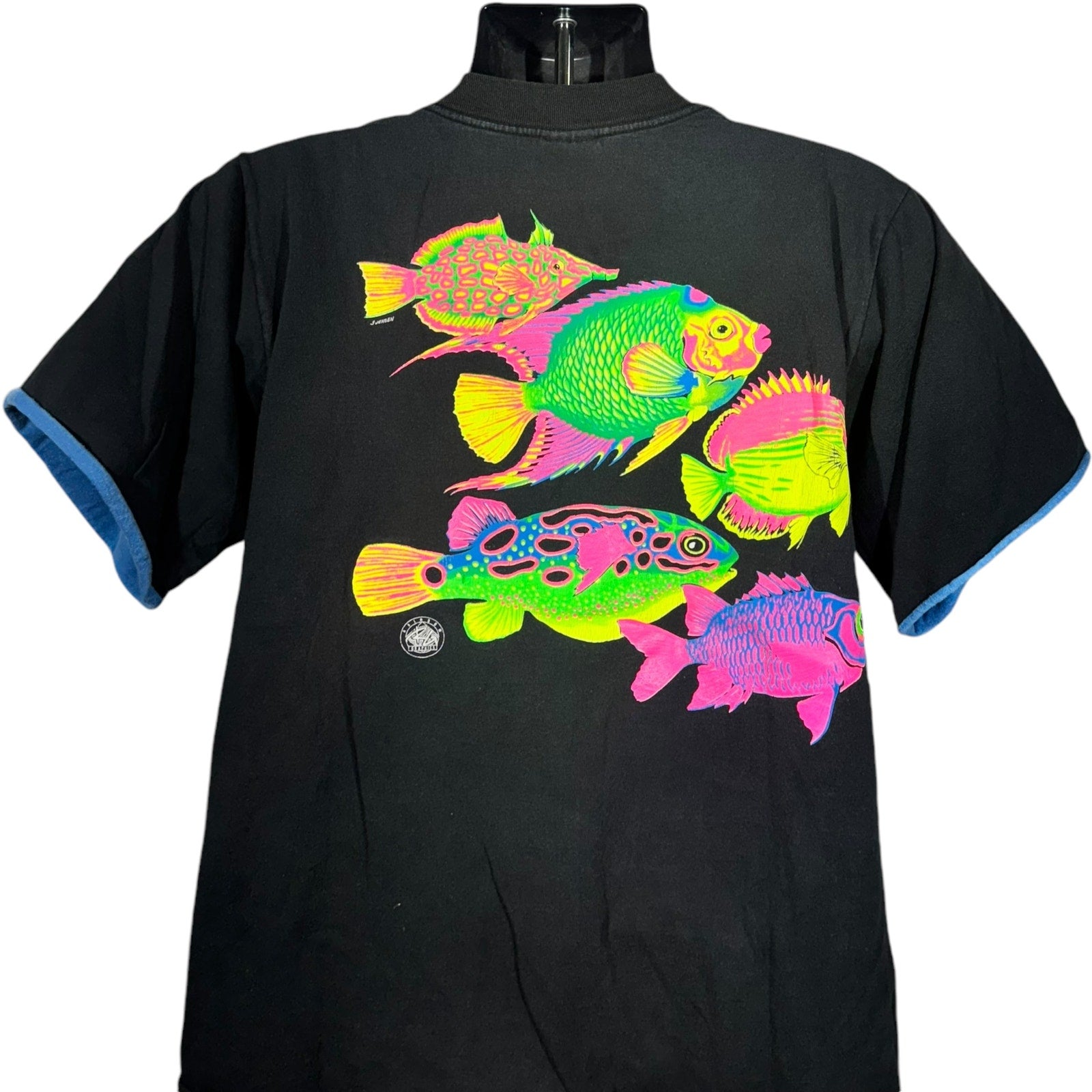 Vintage Jackson Mississippi Neon Tropical Fish Souvenir Tee