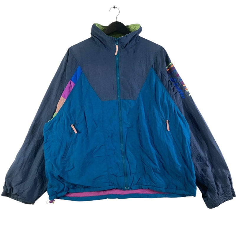 Vintage Int'l Team Lotto Colorblock Full Zip Windbreaker