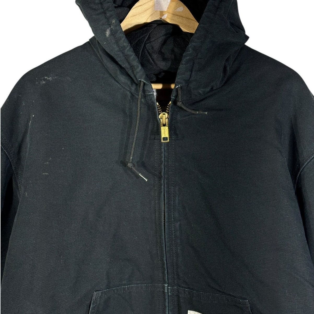 Vintage Carhartt Canvas Hooded Full Zip Workwear Jacket