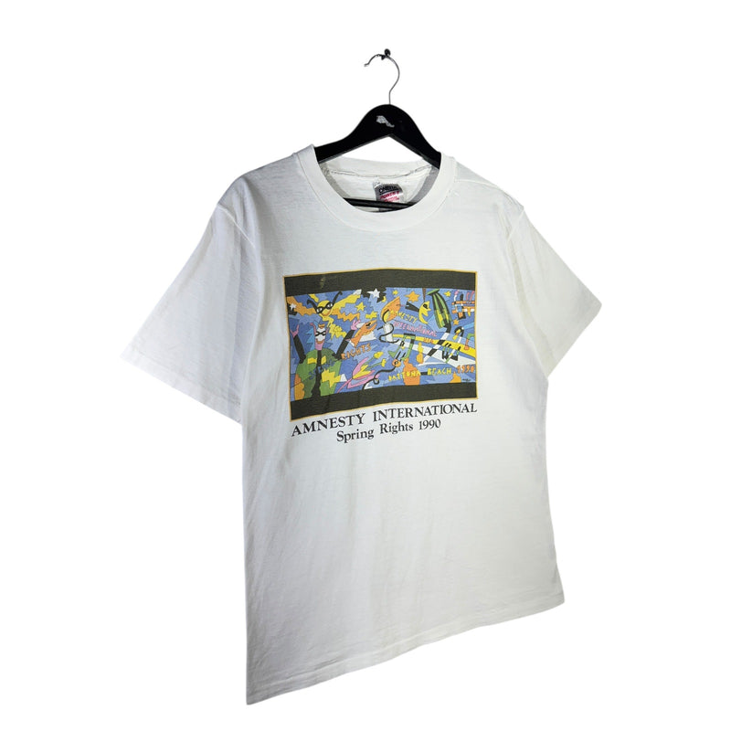 Vintage Amnesty International Spring Rights Art T-Shirt 90s