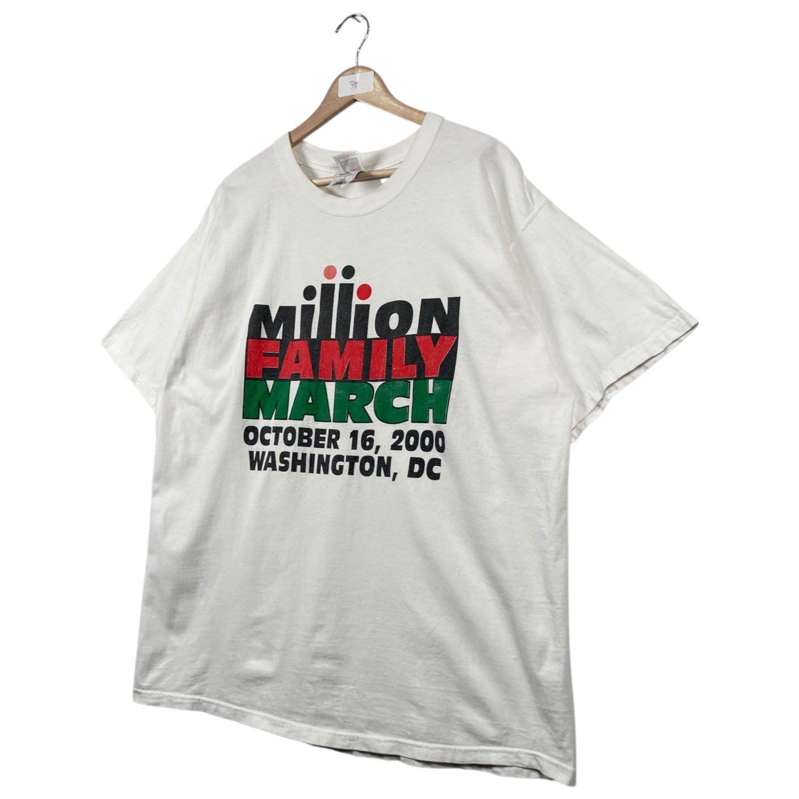 Vintage Million Family March Washington DC Graphic T-Shirt 2000