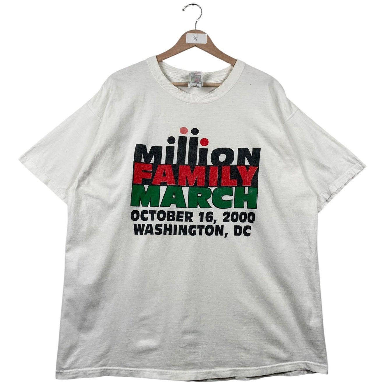 Vintage Million Family March Washington DC Graphic T-Shirt 2000