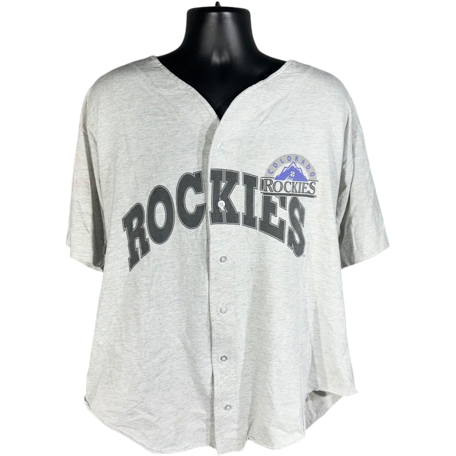 Vintage Colorado Rockies Spellout Button Up Jersey