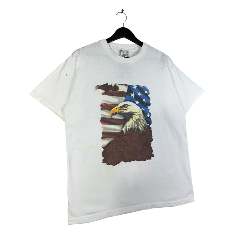 Vintage Alore Flag Of America Eagle T-Shirt