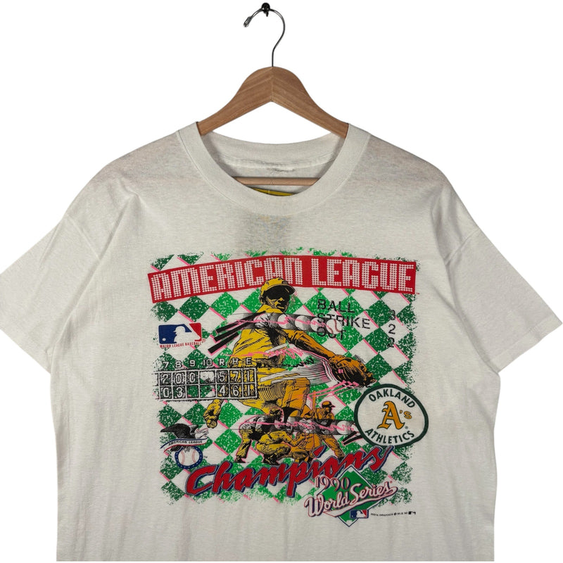 Vintage Oakland Athletics American League Champs Tee 1990