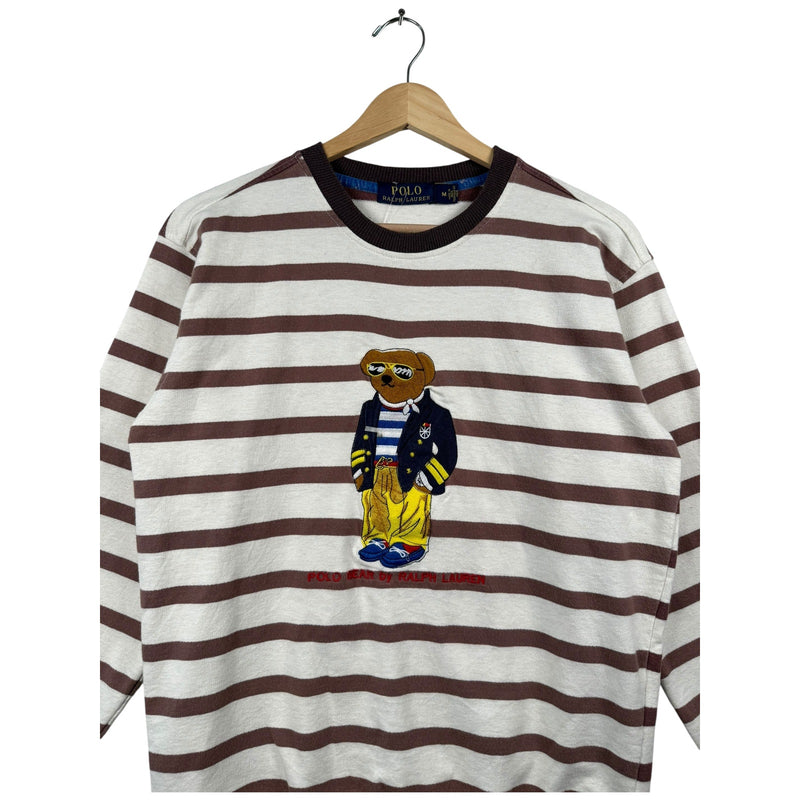 Vintage Polo Ralph Lauren Striped Bear Embroidered Crewneck