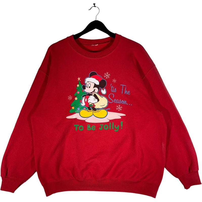 Vintage "Tis The Season To Be Jolly!" Mickey Mouse Crewneck