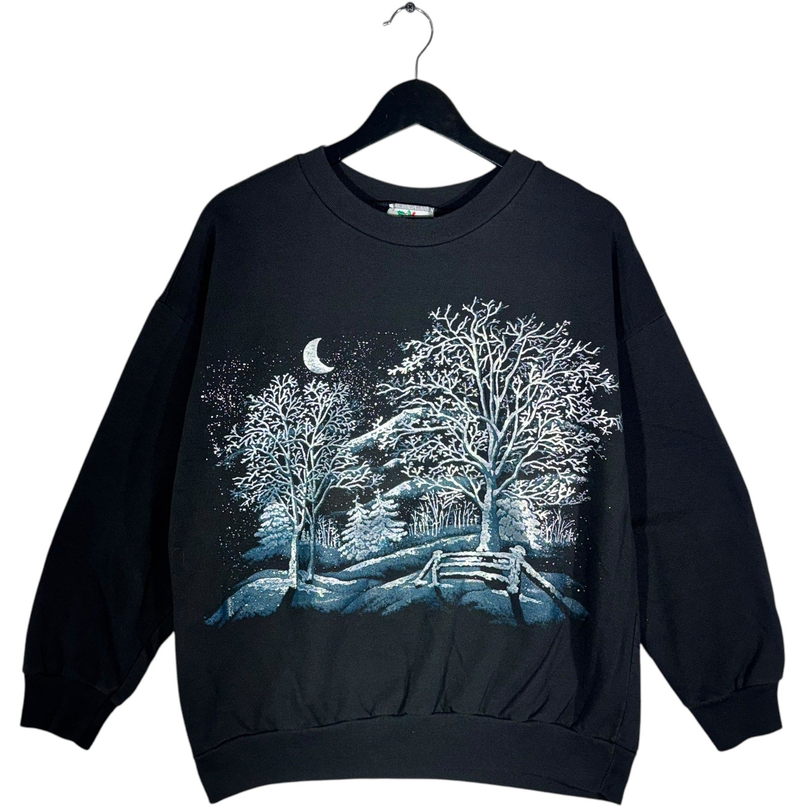 Vintage Winter Wonderland Snow Scenery Crewneck