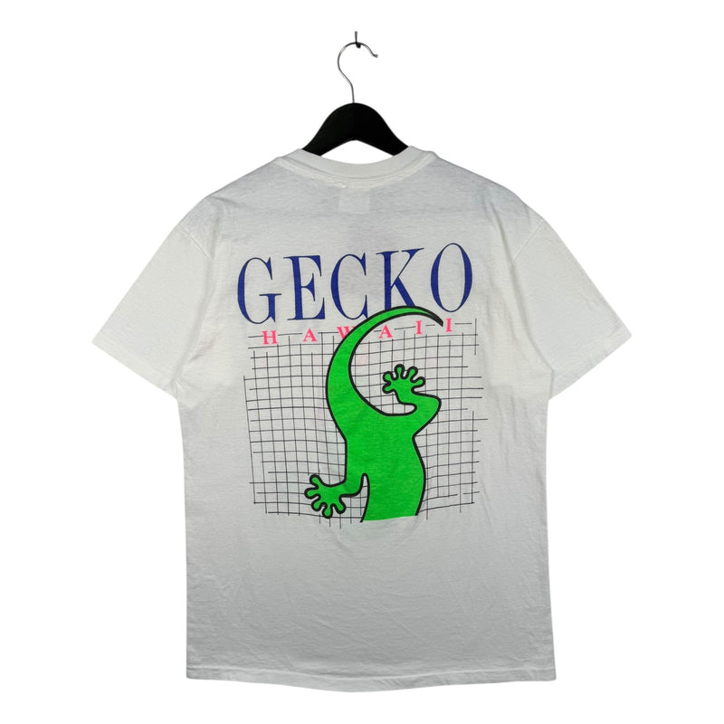 Vintage Gecko Hawaii Neon Lizard Graphic T-Shirt