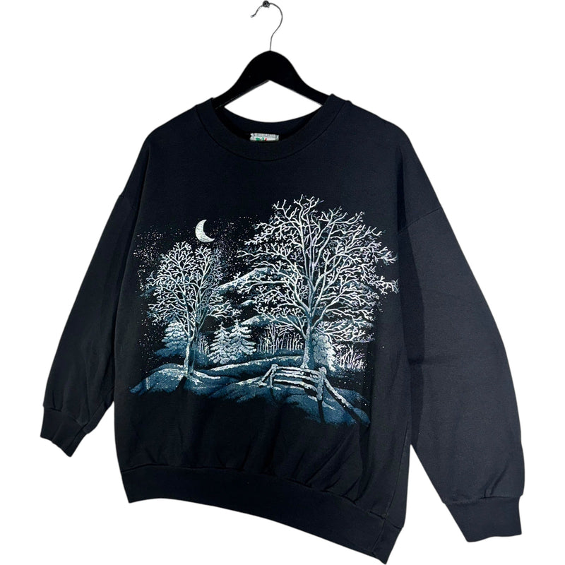 Vintage Winter Wonderland Snow Scenery Crewneck