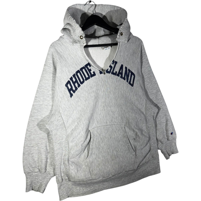 Vintage Champion Reverse Weave Rhode Island Spellout Hoodie