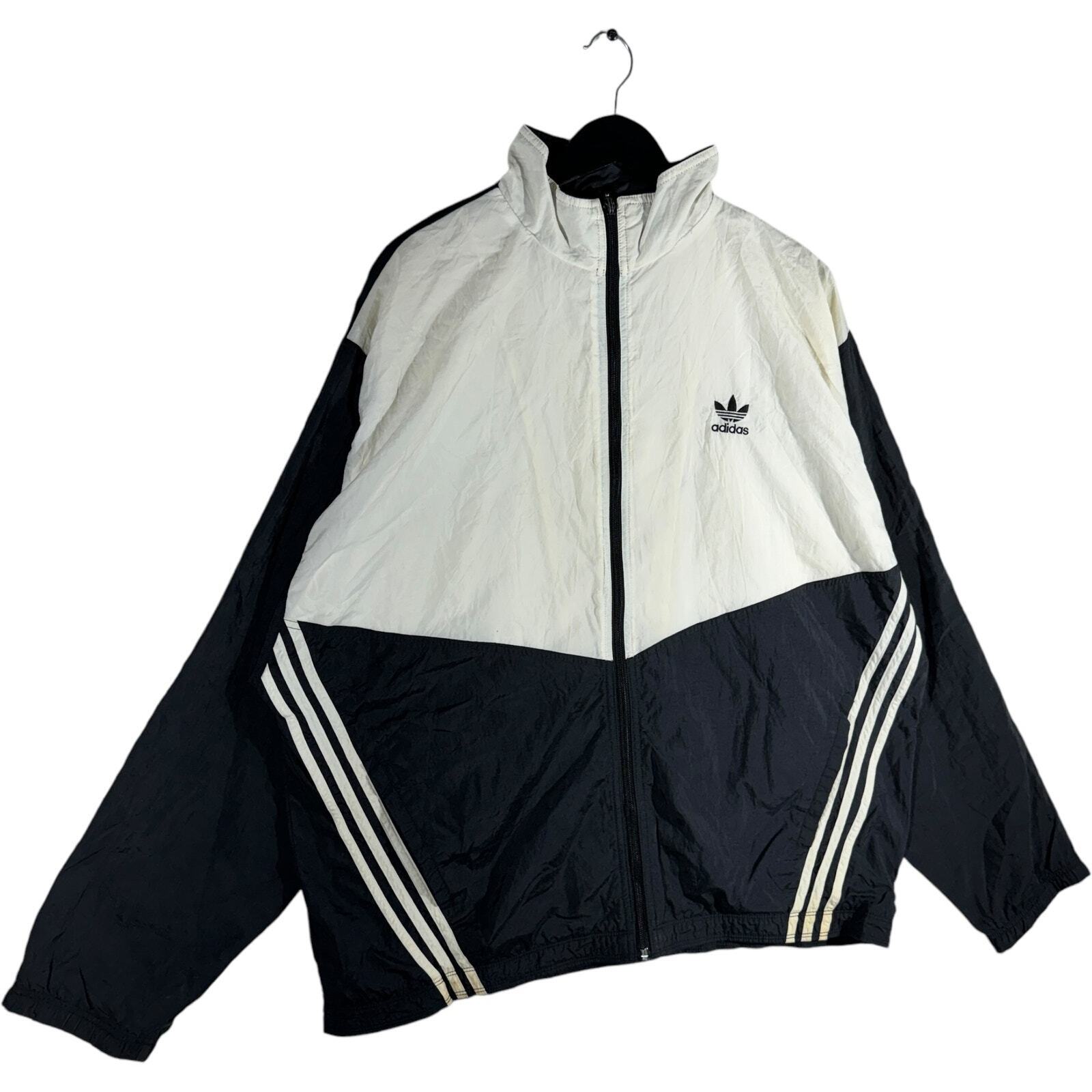 Vintage Adidas Striped Full Zip Windbreaker