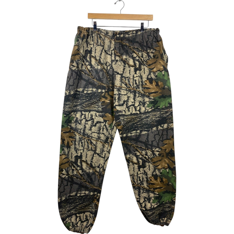 Vintage Woodland Camo Jogger Sweatpants 2X