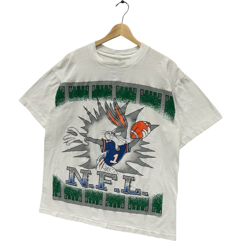 Vintage Looney Tunes Bugs Bunny Jumbo Print NFL Tee 90s