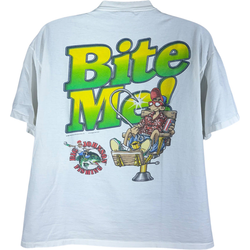 Vintage Big Johnson Fishing "Bite Me" Humour Tee