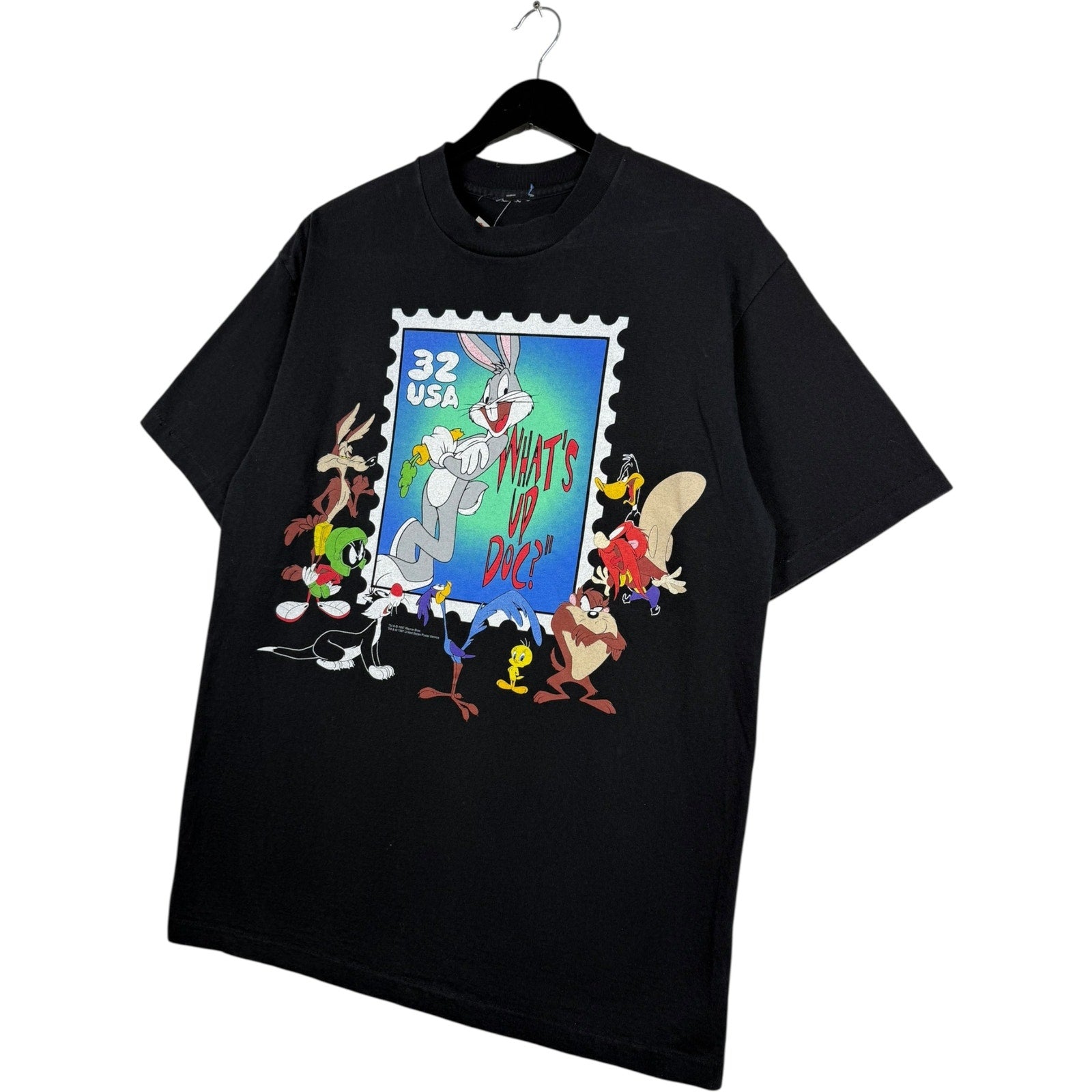 Vintage Looney Tunes Bugs Bunny Stamp Quote T-Shirt