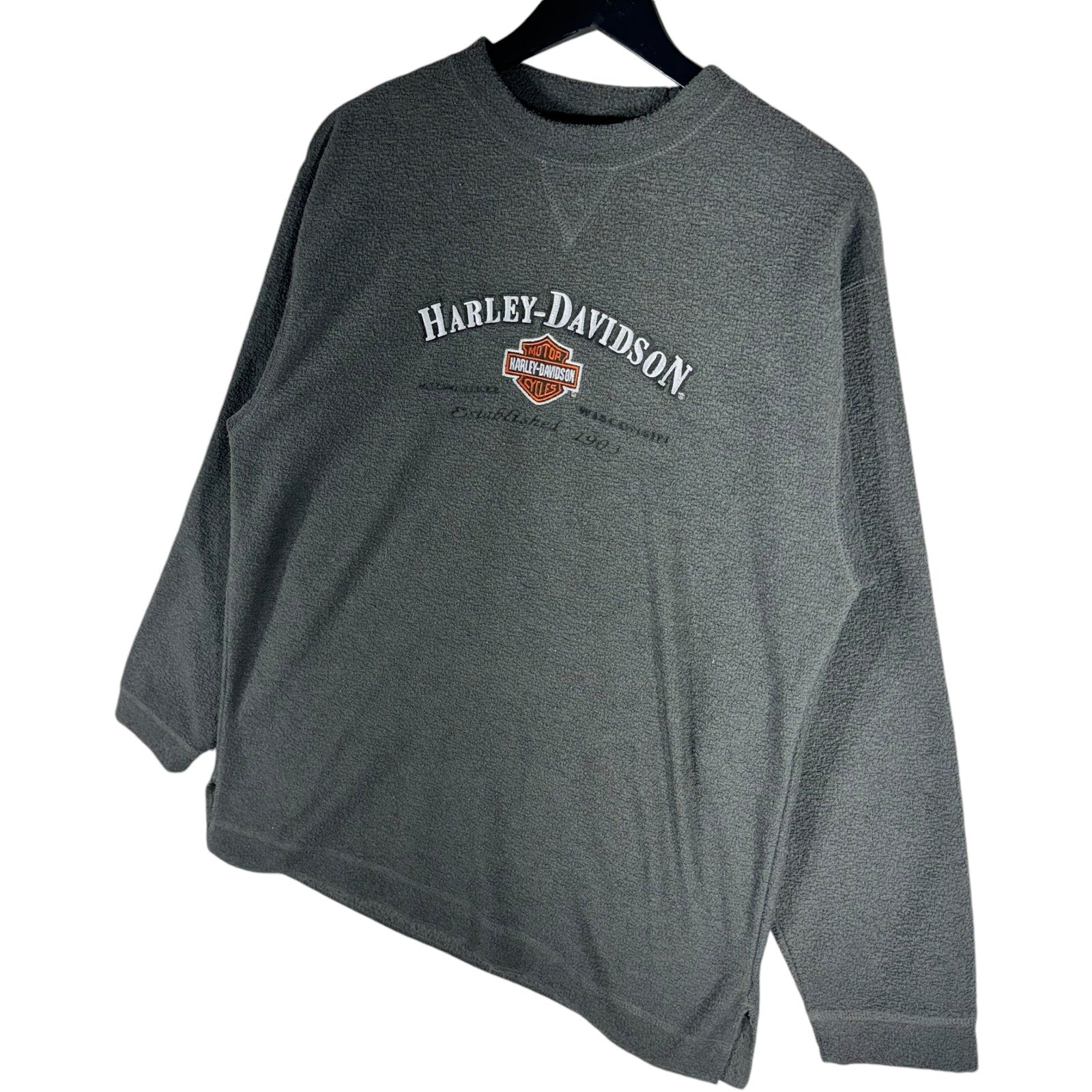 Vintage Harley Davidson Milwaukee, WI Fleece Crewneck