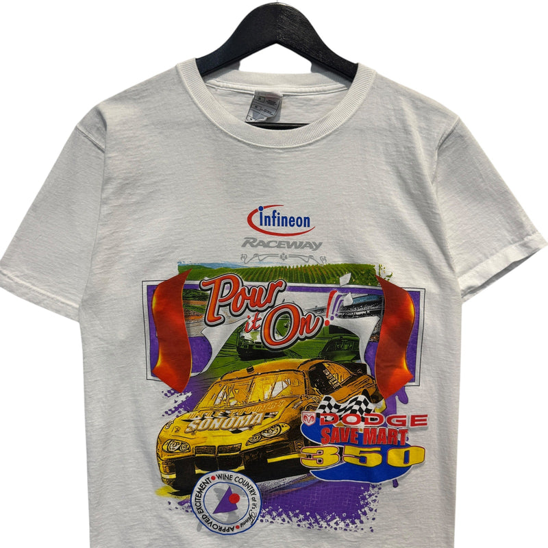 Vintage Dodge Save Mart 350 "Pour It On" NASCAR Racing Tee