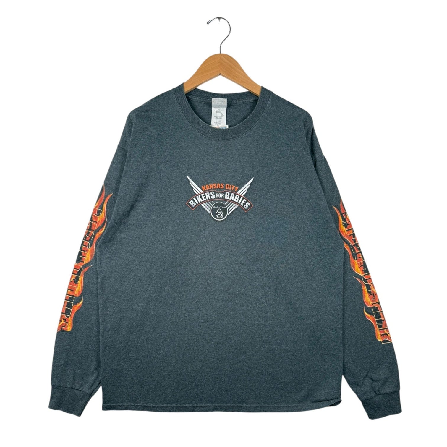Vintage Bikers for Babies Flame Long Sleeve
