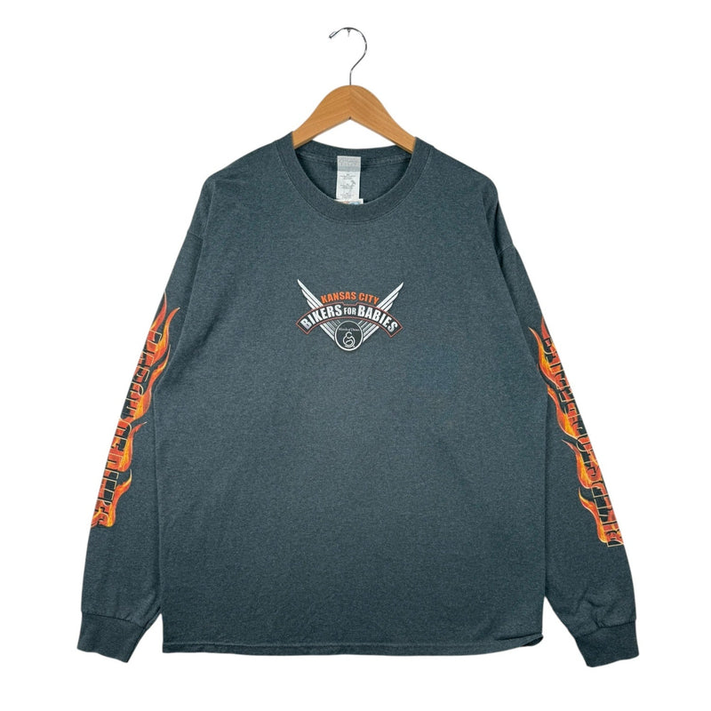 Vintage Bikers for Babies Flame Long Sleeve