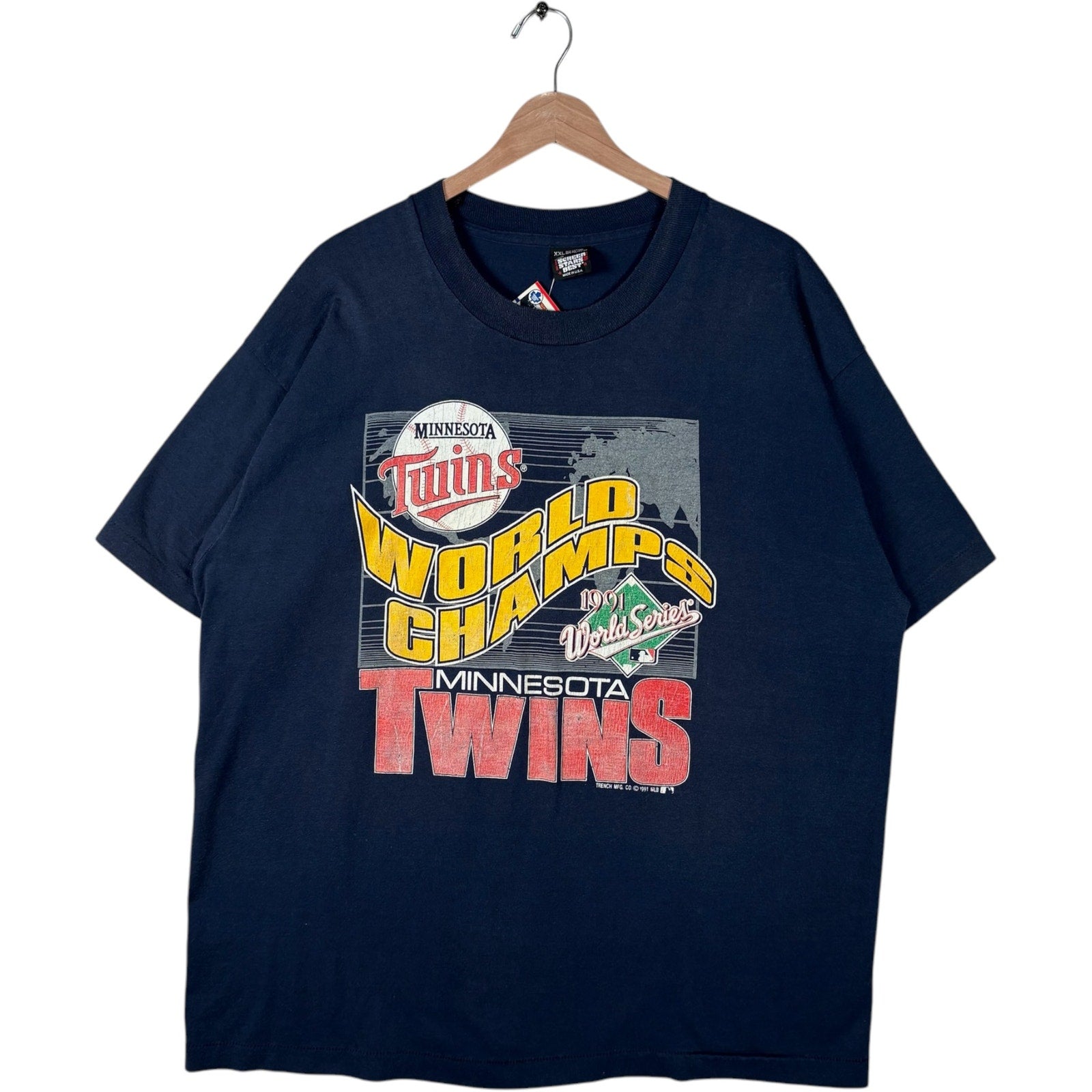 Vintage Minnesota Twins World Series Champs MLB Tee 1991