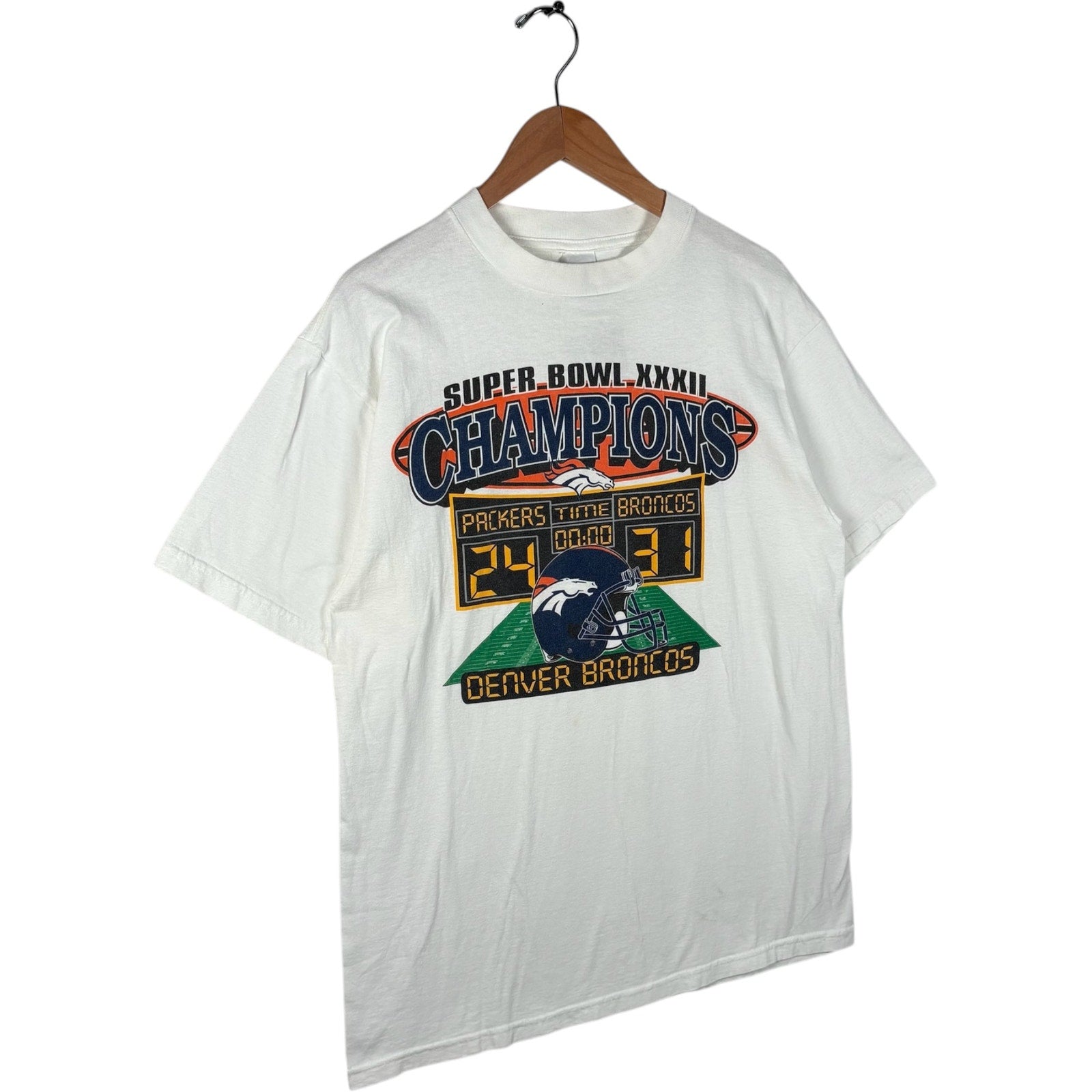 Vintage Logo 7 Denver Broncos Super Bowl Champs Tee