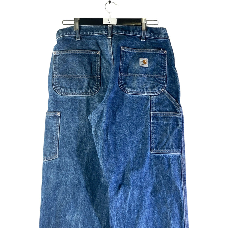 Vintage Carhartt Flame Resistant Carpenter Denim Jeans 34x32