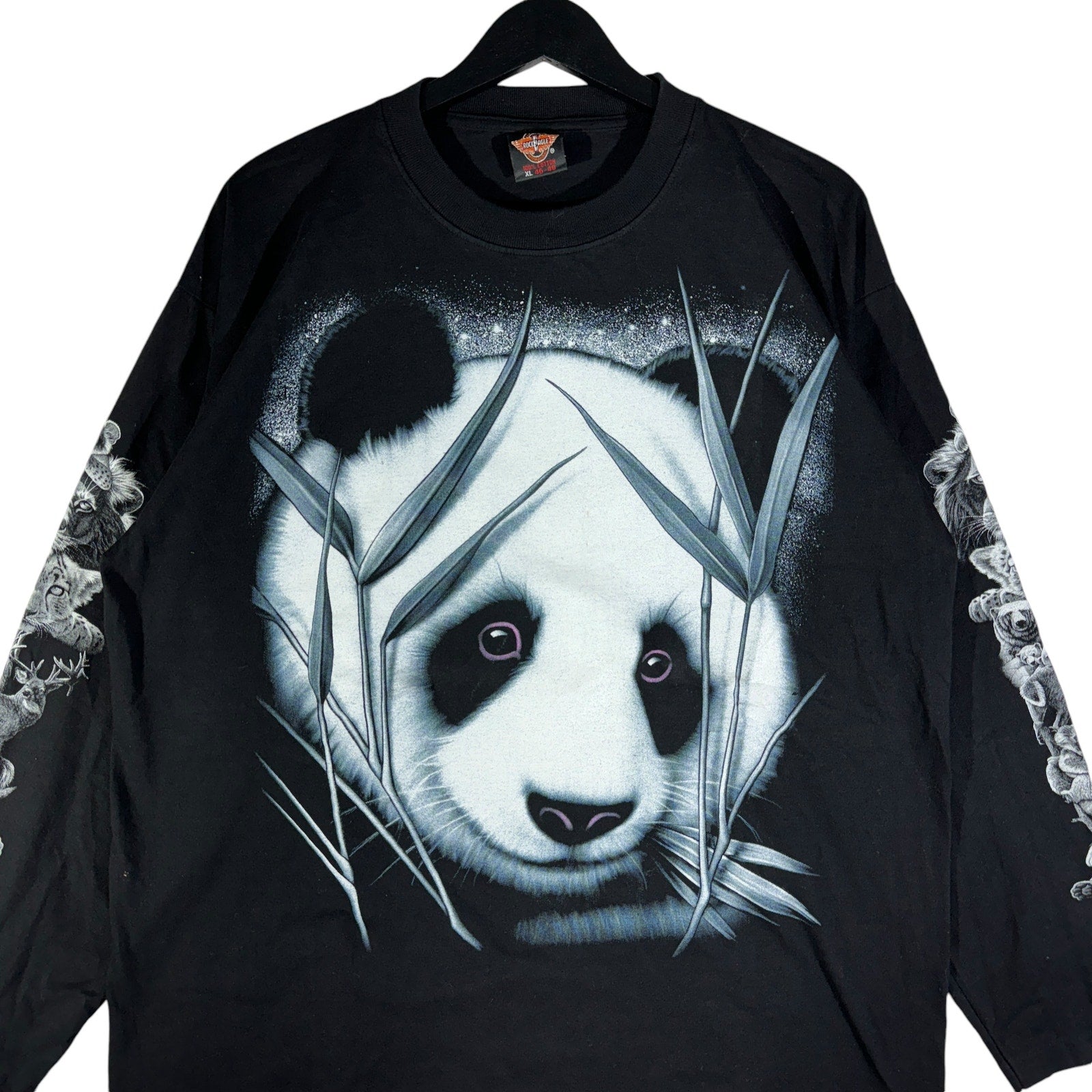 Vintage Big Face Panda Nature Long Sleeve