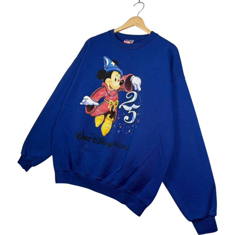 Vintage Disney Sorcerer Mickey Walt Disney World 25th Anniversary Crewneck