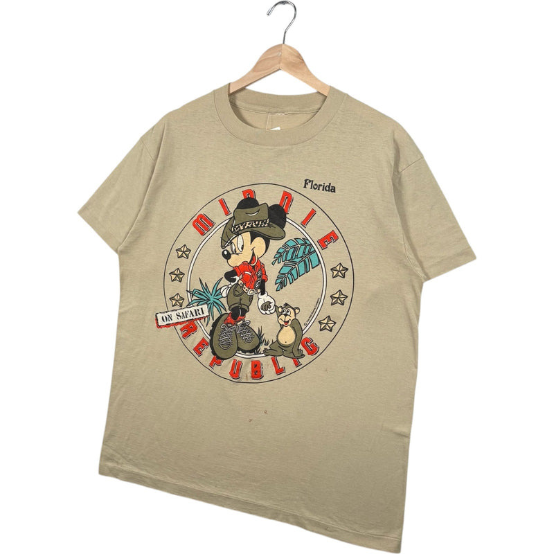 Vintage Disney Minnie Mouse On Safari Florida Souvenir Tee