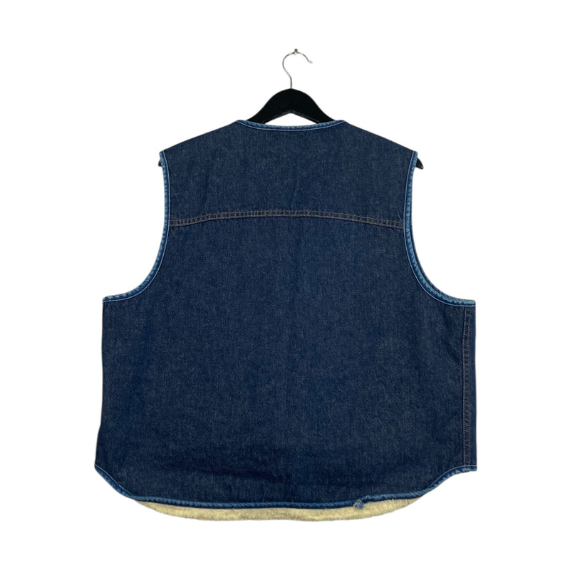 Vintage Carhartt Denim Sherpa Lined Vest