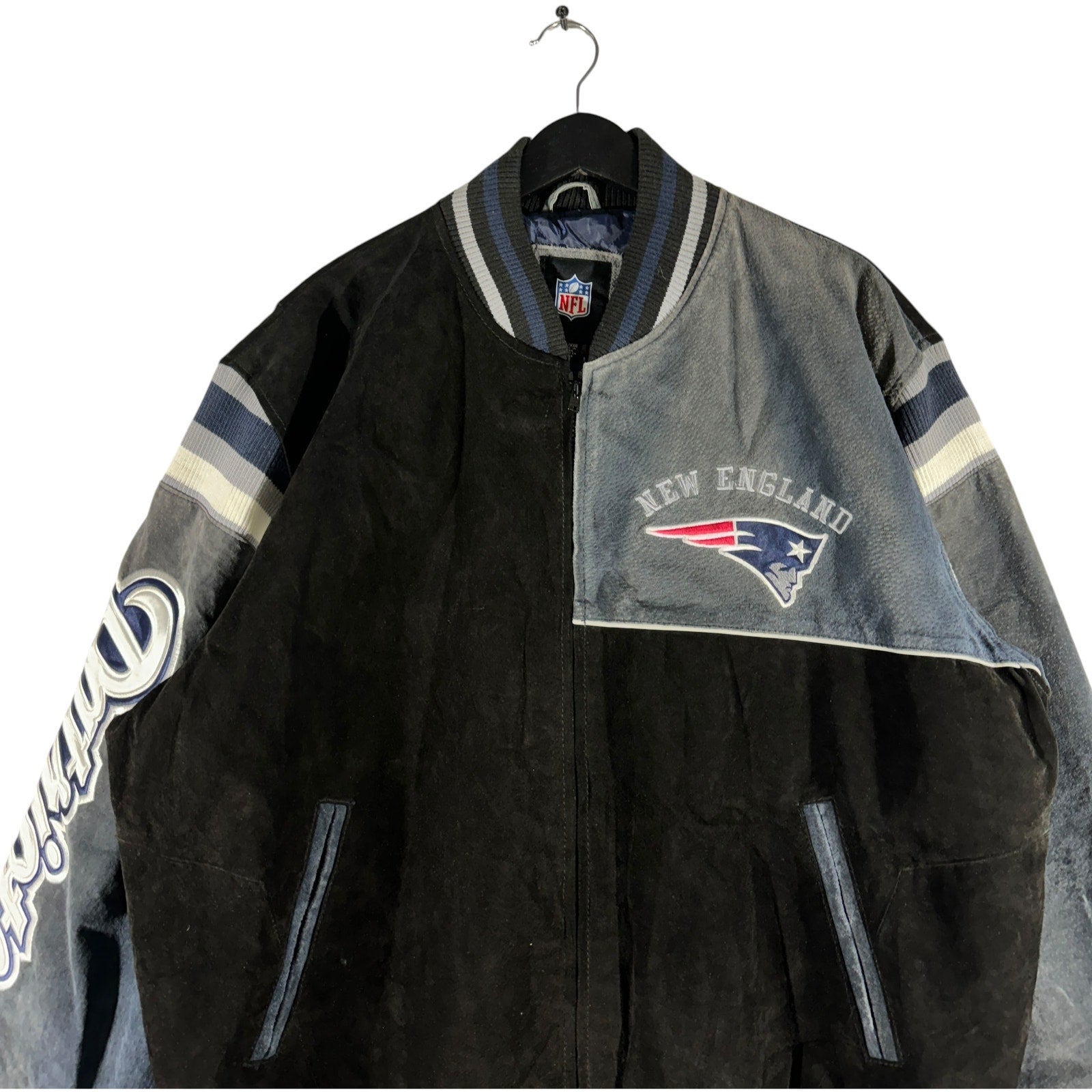 Vintage NFL New England Patriots Big Helmet Bomber Jacket