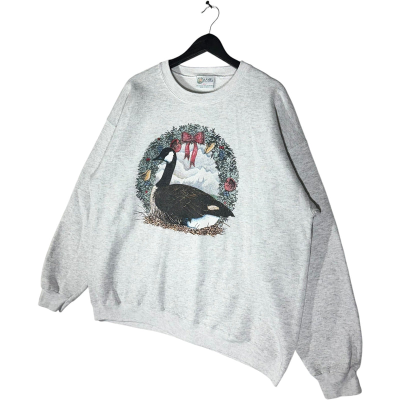 Vintage Canadian Goose Christmas Wreath Crewneck 90s