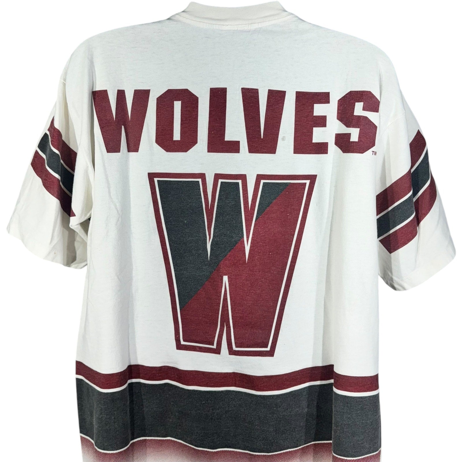 Vintage Salem Sportswear Chicago Wolves AHL Tee 1994