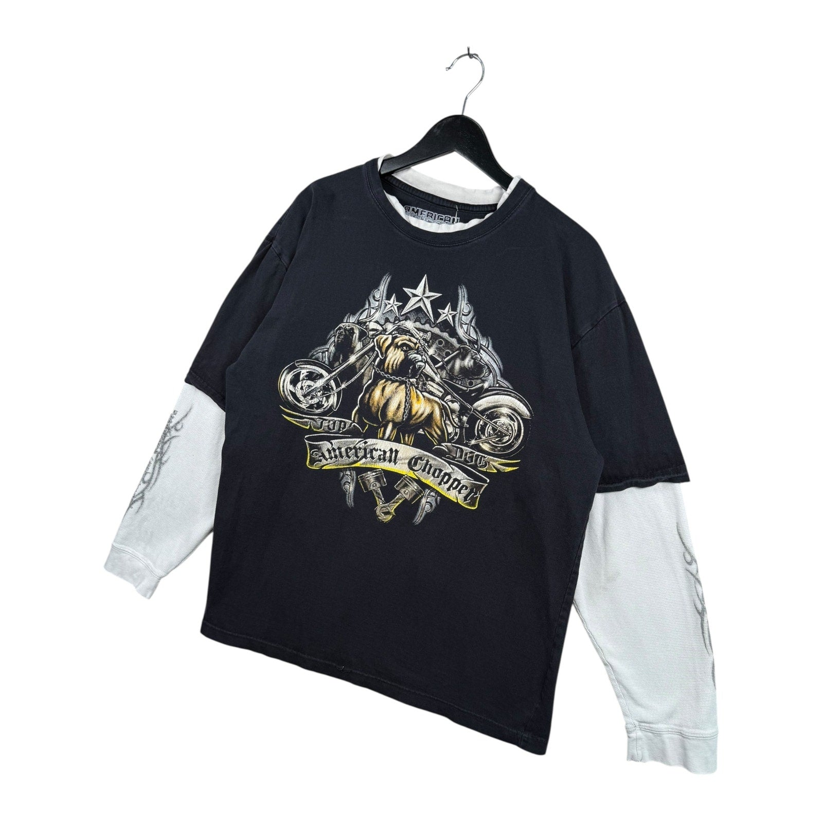 Vintage American Chopper Top Dog Motorcycle Long Sleeve