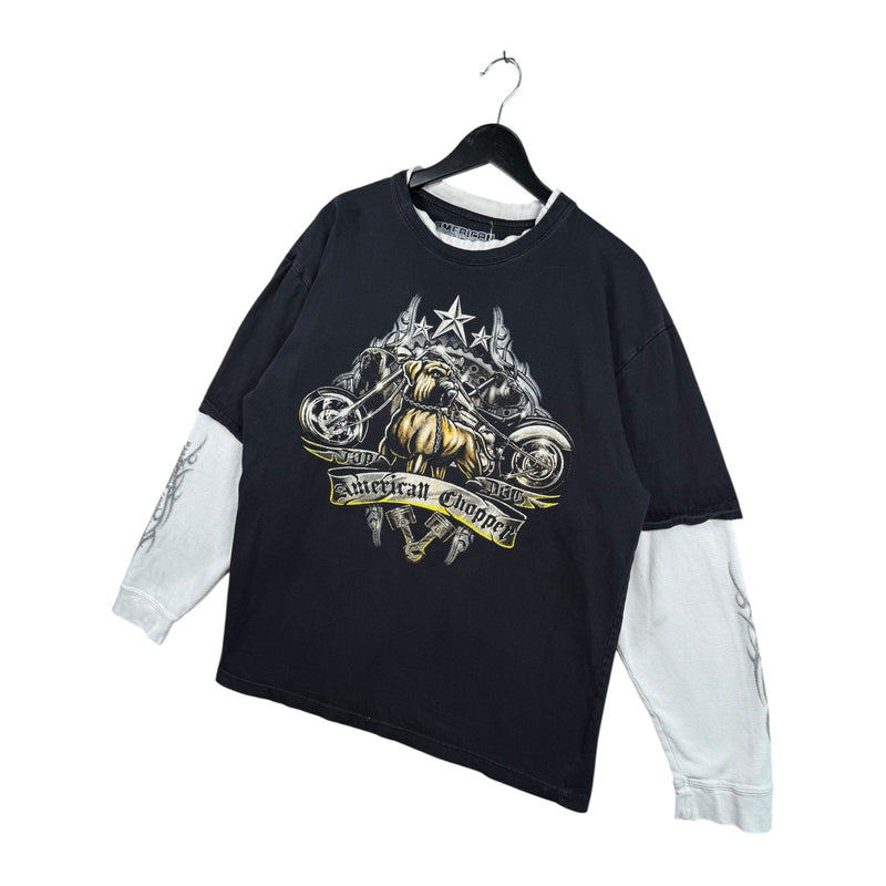 Vintage American Chopper Top Dog Motorcycle Long Sleeve
