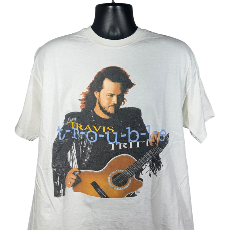 Vintage Travis Tritt Trouble Album Promo Tee 1992