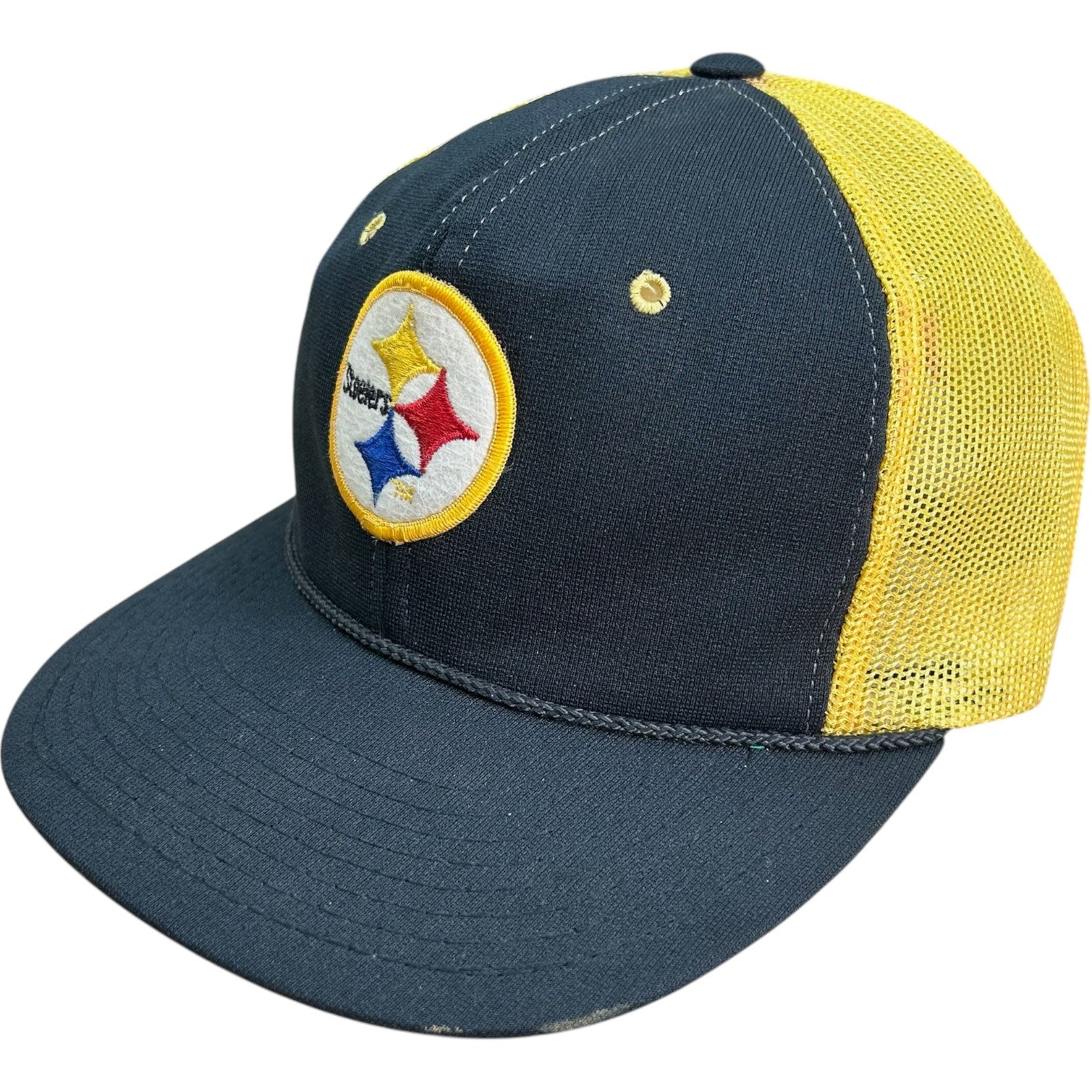 Vintage Pittsburgh Steelers Logo NFL Snapback Trucker Hat