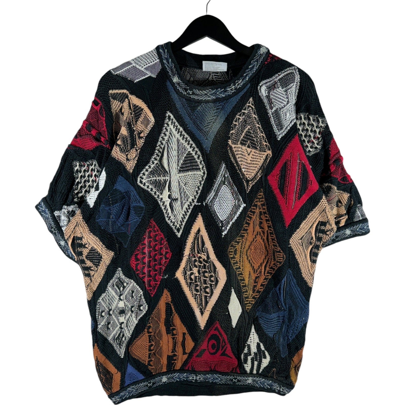 Vintage Coogi 3D Knit Short Sleeve Sweater