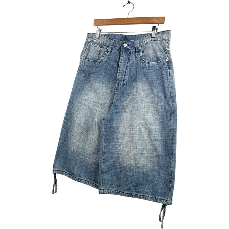 Vintage Side Drawstring Denim Shorts