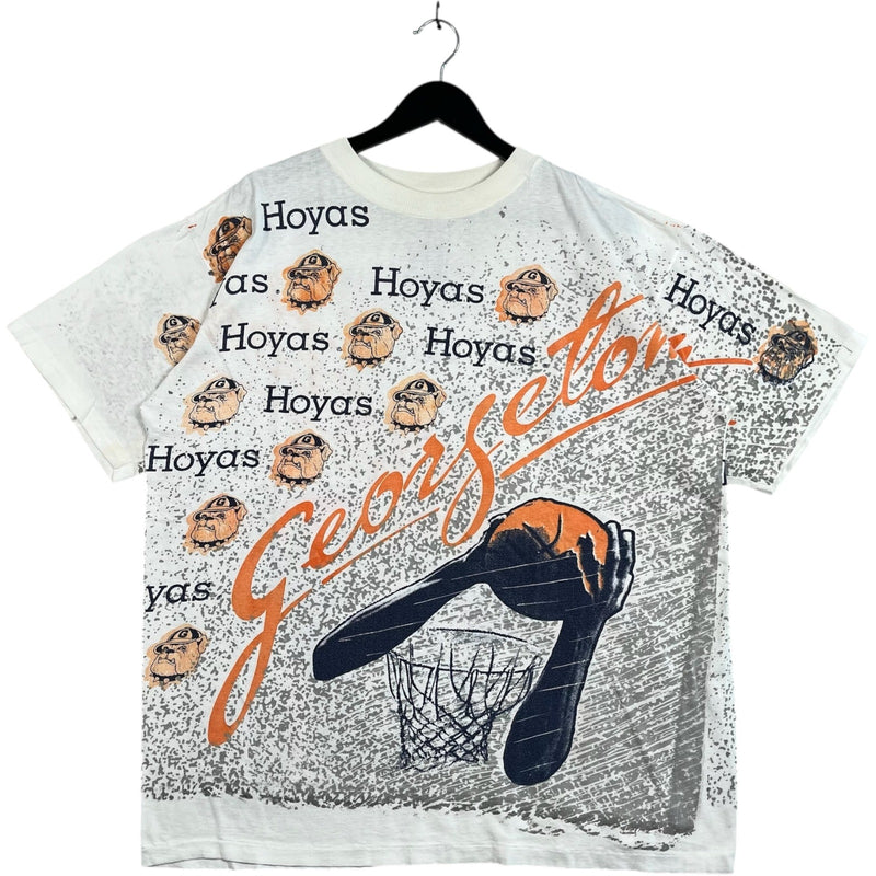 Vintage Georgetown University Hoyas Basketball AOP Tee