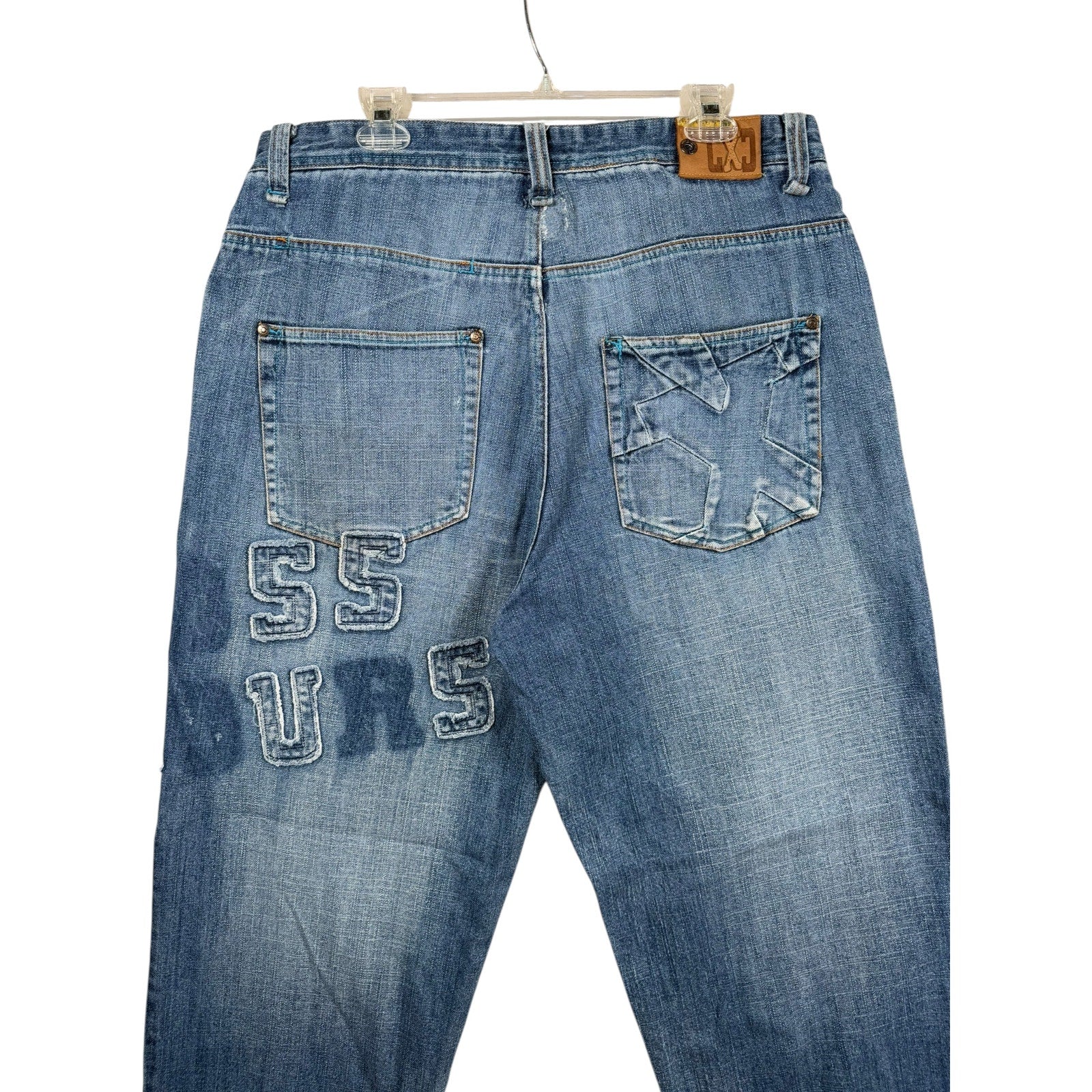 Vintage Cross Colours Embroidered Baggy Denim Jeans 38