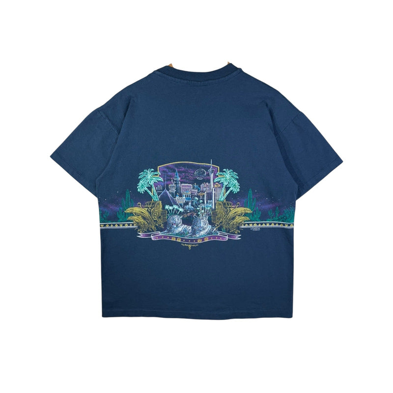 Vintage Las Vegas Skyline Neon Graphic T-Shirt