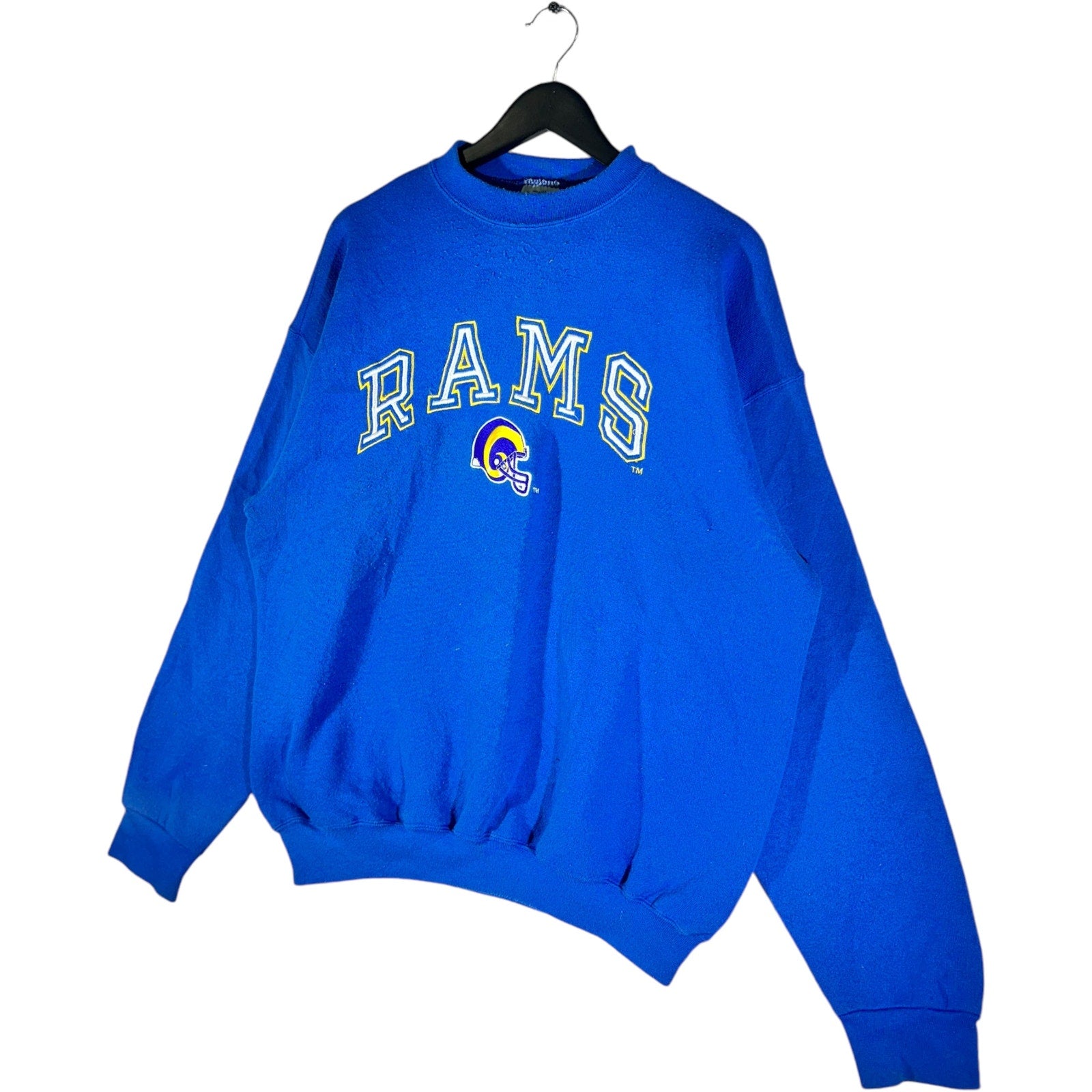 Vintage Logo 7 St. Louis Rams Arch Spellout Crewneck